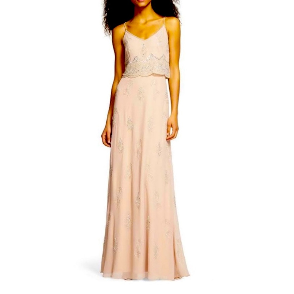 NWT Adrianna Papell Popover Sequin Gown